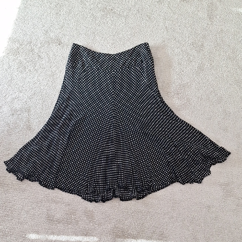 Jones New York Black and White A-Line Skirt
